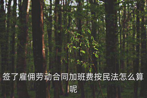 簽了雇傭勞動(dòng)合同加班費(fèi)按民法怎么算呢