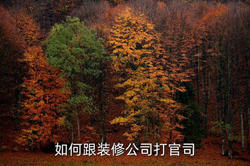 房屋裝修官司怎么打，如何跟裝修公司打官司
