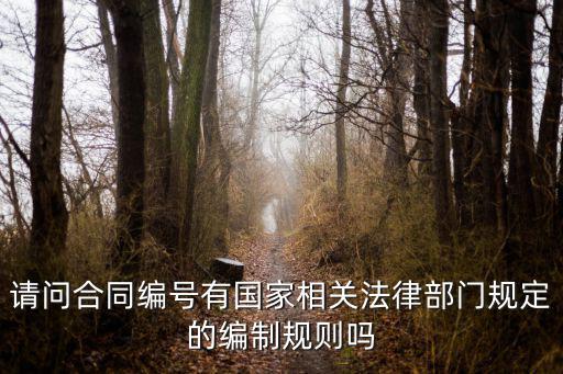 請(qǐng)問(wèn)合同編號(hào)有國(guó)家相關(guān)法律部門(mén)規(guī)定的編制規(guī)則嗎