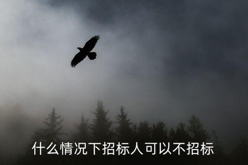 哪些情形可以不進(jìn)行招標(biāo)，這樣的情形可以不進(jìn)行招投標(biāo)嗎