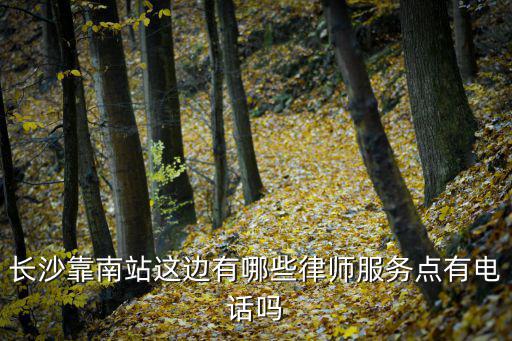 長沙靠南站這邊有哪些律師服務(wù)點有電話嗎