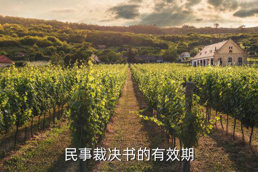 民事裁決書的有效期