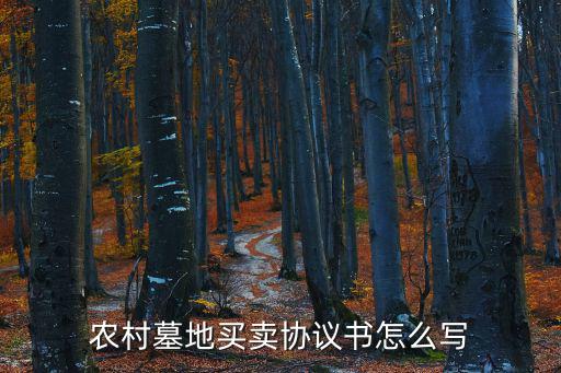 農(nóng)村墓地買(mǎi)賣(mài)協(xié)議書(shū)怎么寫(xiě)