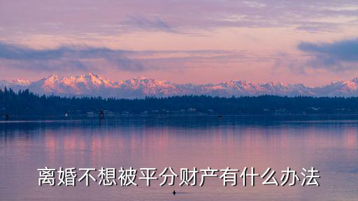 離婚不想被平分財(cái)產(chǎn)有什么辦法