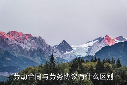 勞動(dòng)合同與勞務(wù)協(xié)議有什么區(qū)別
