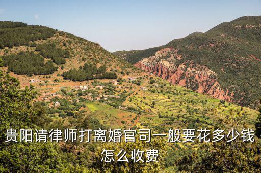 貴陽請律師打離婚官司一般要花多少錢怎么收費