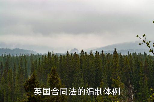 英國(guó)合同法的編制體例