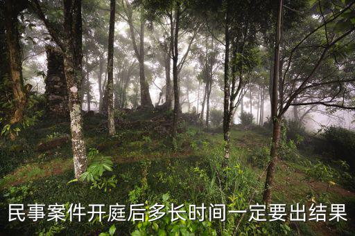 民事案件開庭后多長時間一定要出結果