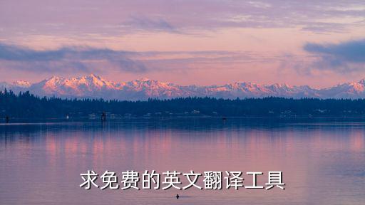 求免費(fèi)的英文翻譯工具