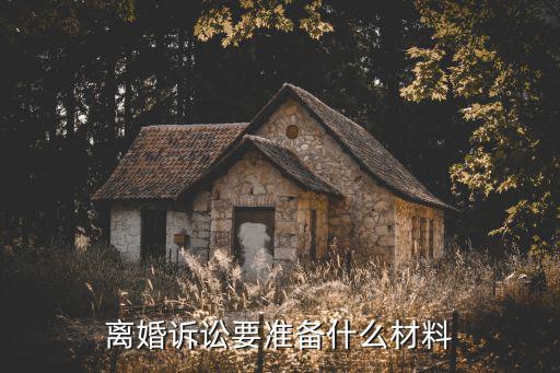 離婚訴訟需要準(zhǔn)備什么材料，離婚訴訟要準(zhǔn)備什么材料