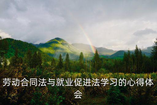 勞動(dòng)合同法與就業(yè)促進(jìn)法學(xué)習(xí)的心得體會