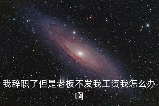 我辭職了但是老板不發(fā)我工資我怎么辦啊