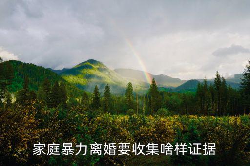 家暴離婚需要什么證據(jù)，家庭暴力離婚要哪些證據(jù)和程序