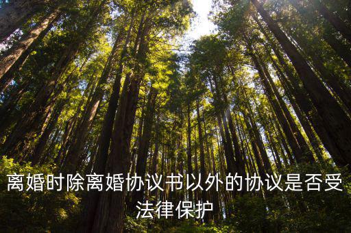 離婚時(shí)除離婚協(xié)議書以外的協(xié)議是否受法律保護(hù)