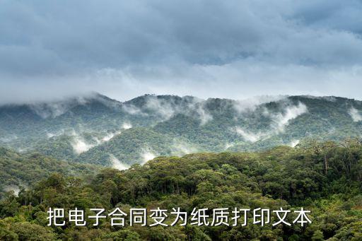 把電子合同變?yōu)榧堎|(zhì)打印文本