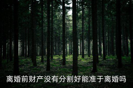財(cái)產(chǎn)分割不了是不是離婚離不了，已經(jīng)簽字離婚但財(cái)產(chǎn)沒有分割好算離婚嗎