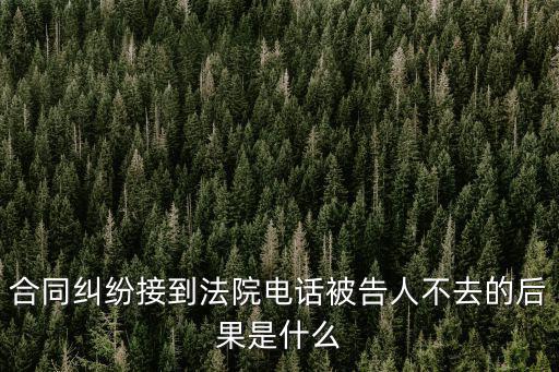 合同糾紛接到法院電話被告人不去的后果是什么