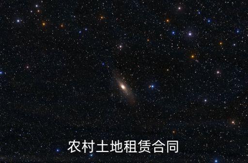 農(nóng)村土地租賃合同