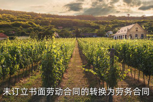 未訂立書面勞動合同的轉(zhuǎn)換為勞務(wù)合同