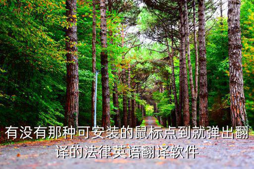 法律英語的翻譯軟件，那個翻譯軟件對法律術(shù)語的翻譯比較準(zhǔn)