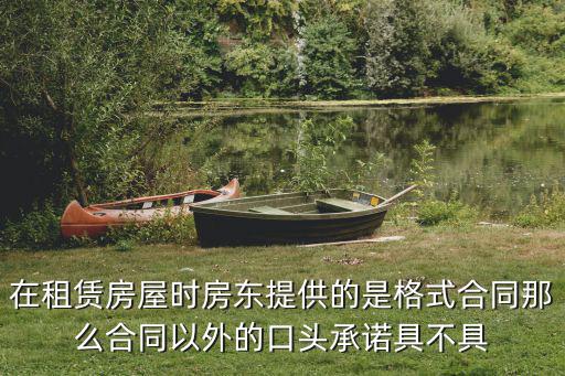 在租賃房屋時房東提供的是格式合同那么合同以外的口頭承諾具不具