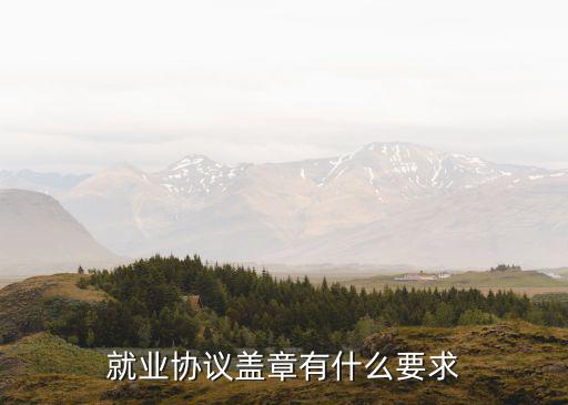 就業(yè)協(xié)議蓋章有什么要求