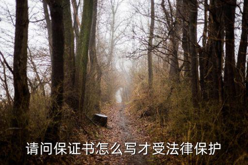 受法律保護(hù)的承諾書怎么寫，想寫一份受法律保護(hù)的保證書