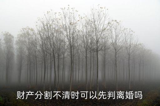 財(cái)產(chǎn)分割不清可以判離婚嗎，財(cái)產(chǎn)和債務(wù)未劃清法院可以判離婚嗎