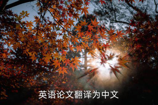 論文翻譯中譯英，論文翻譯英譯中