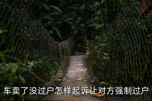 起訴二手車販子流程，車賣了沒過戶怎樣起訴讓對(duì)方強(qiáng)制過戶