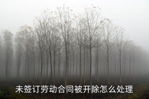 沒有簽勞動合同被開除怎么辦，未簽訂勞動合同被開除怎么處理
