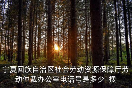 寧夏回族自治區(qū)社會(huì)勞動(dòng)資源保障廳勞動(dòng)仲裁辦公室電話(huà)號(hào)是多少  搜