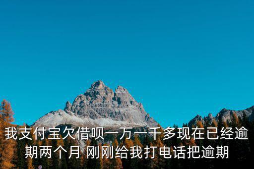 我支付寶欠借唄一萬一千多現(xiàn)在已經(jīng)逾期兩個(gè)月 剛剛給我打電話把逾期