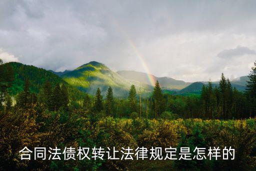 合同法債權(quán)轉(zhuǎn)讓法律規(guī)定是怎樣的