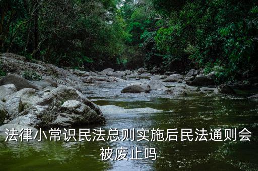 法律小常識民法總則實(shí)施后民法通則會被廢止嗎