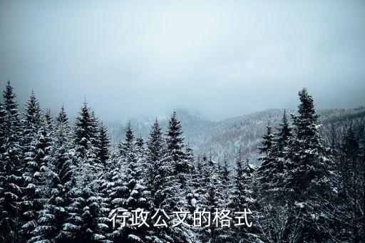 行政公文的格式