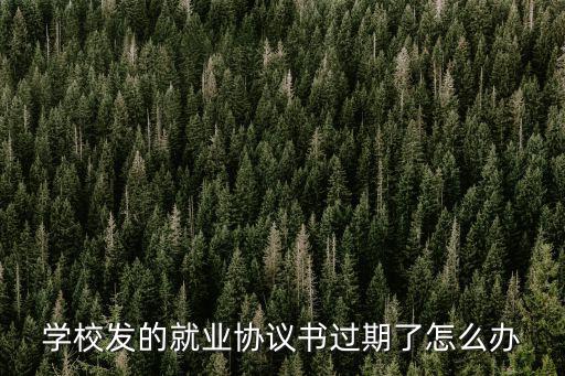 學校發(fā)的就業(yè)協(xié)議書過期了怎么辦