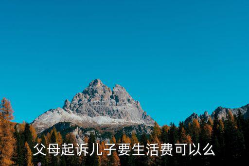 父母起訴兒子要生活費可以么