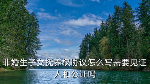 非婚生子女撫養(yǎng)協(xié)議書需要公證嗎，非婚生子女撫養(yǎng)權(quán)協(xié)議怎么寫需要見證人和公證嗎