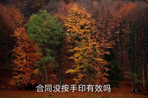 合同簽字不按手印有效嗎，簽協(xié)議不按手印是否有效
