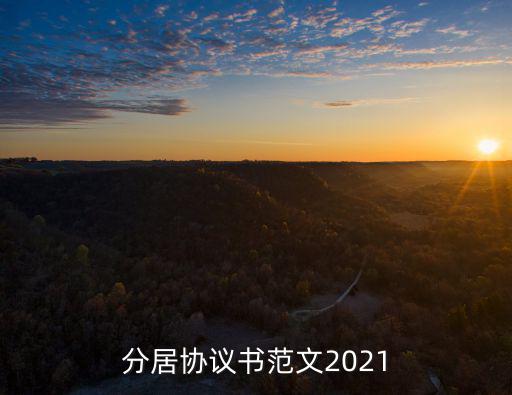 分居協(xié)議書(shū)范文2021