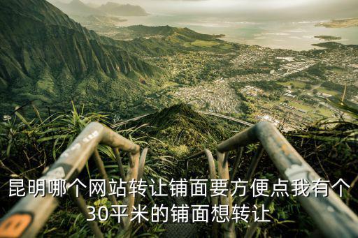 昆明哪個(gè)網(wǎng)站轉(zhuǎn)讓鋪面要方便點(diǎn)我有個(gè)30平米的鋪面想轉(zhuǎn)讓