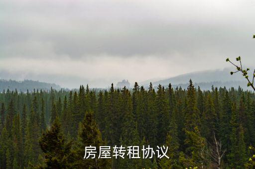 房屋轉(zhuǎn)租協(xié)議