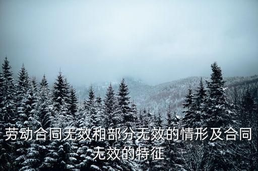 合同無效的特點(diǎn)，合同無效有哪些特征
