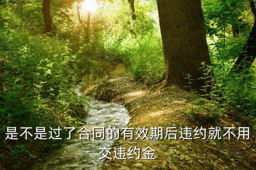 是不是過了合同的有效期后違約就不用交違約金