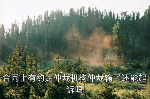 合同上有約定仲裁機構(gòu)仲裁輸了還能起訴嗎