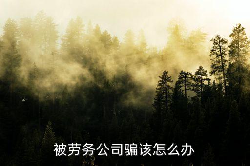 被勞務(wù)公司騙該怎么辦