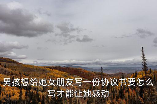 男孩想給她女朋友寫一份協(xié)議書要怎么寫才能讓她感動