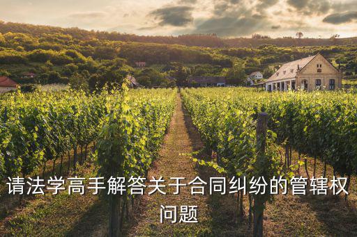 合作合同糾紛管轄權(quán)，請法學(xué)高手解答關(guān)于合同糾紛的管轄權(quán)問題