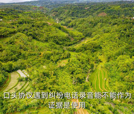 口頭協(xié)議遇到糾紛電話錄音能不能作為證據(jù)是使用
